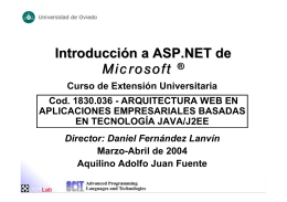 Introducción a ASP.NET de Microsoft ®