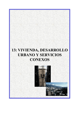 vivienda, desarrollo urbano y servicios conexos