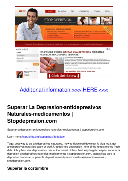Superar La Depresion-antidepresivos Naturales