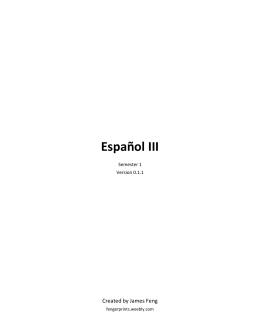 Español III - Fengerprints