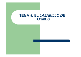 TEMA 5: EL LAZARILLO DE TORMES