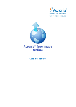 Guía del usuario de Acronis True Image Online