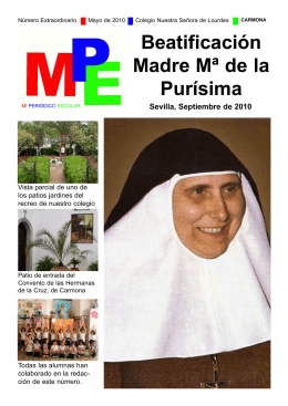 Periódico escolar sobre Madre María de la Purísima