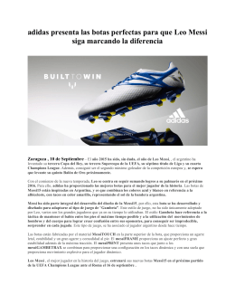 adidas presenta las botas perfectas para que Leo Messi siga