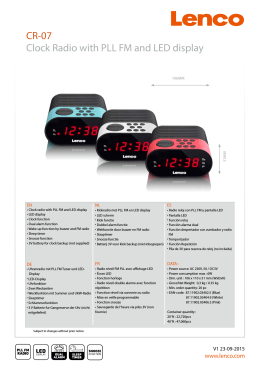 CR-07 Clock Radio with PLL FM and LED display