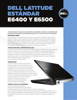 DELL™ LATITUDE™ ESTÁNDAR E6400 y E6500