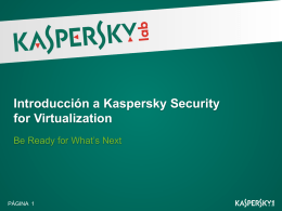 Introducción a Kaspersky Security for Virtualization