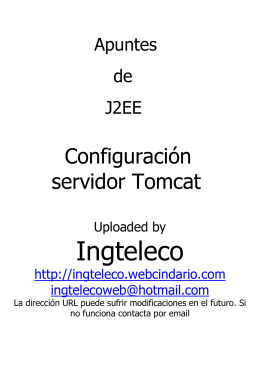 Configuración de servidor Tomcat - Ingteleco-Web