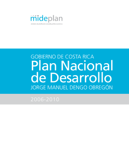 Documento: Plan Nacional de Desarrollo 2006-2010