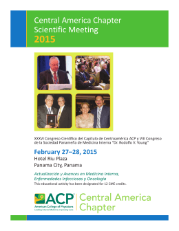 Central America Chapter Scientific Meeting