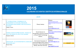 calendario de eventos científicos internacionales