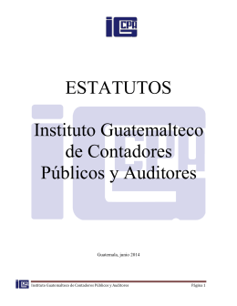 ESTATUTOS Instituto Guatemalteco de Contadores Públicos