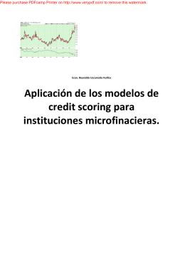 Aplicación de los modelos de credit scoring para - UNU