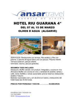 HOTEL RIU GUARANA 4* - Grupo de Empresa Airbus Military Sevilla