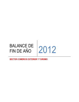 Año 2012 - Ministerio de Comercio Exterior y Turismo