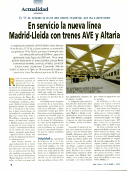 En servicio la nueva línea Madrid