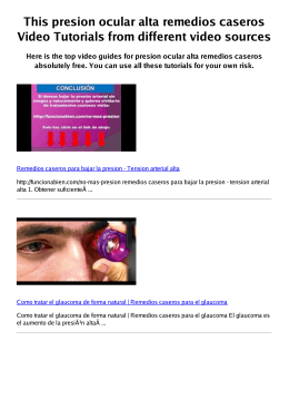 #Z presion ocular alta remedios caseros PDF video books