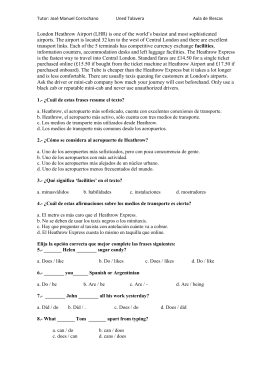 Text 11 Heathrow Airport (Questions)