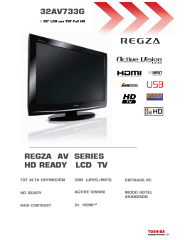 32AV733G REGZA AV SERIES HD READY LCD TV
