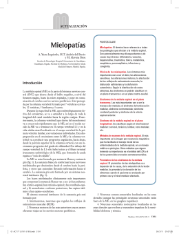 Mielopatías - ElsevierInstituciones