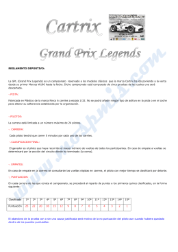 REGLAMENTO DEPORTIVO - Cartrix Grand Prix Legends
