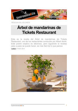 Árbol de mandarinas de Tickets Restaurant