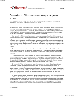 Adoptados en China: españoles de ojos rasgados