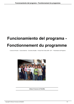 Funcionamiento del programa - Fonctionnement du programme