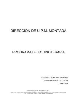 DIRECCIÓN DE U.P.M. MONTADA