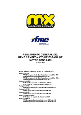 reglamento general del rfme campeonato de españa de motocross