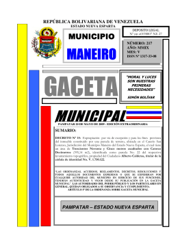 Gaceta Nº 217 - Municipio Maneiro