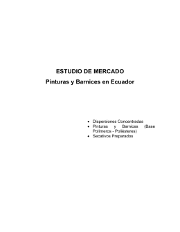 ESTUDIO DE MERCADO Pinturas y Barnices en Ecuador