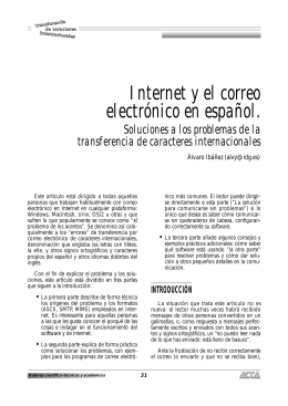 Internet y el correo electrónico en español.