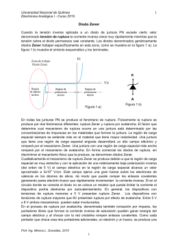 Diodo Zener: especificaciones - Universidad Nacional de Quilmes