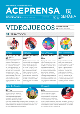 Revista Tendencias. Especial videojuegos. (Colegio Senara)