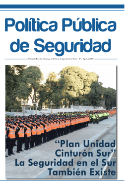 Plan Unidad Cinturón Sur - Ministerio de Seguridad
