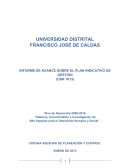 Informe de Gestión - Universidad Distrital Francisco Jose de Caldas
