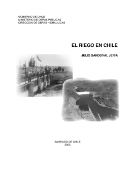 EL RIEGO EN CHILE - Dirección de Obras Hidráulicas