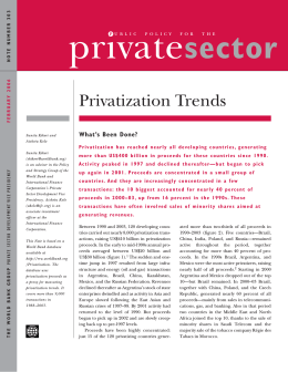 Privatization Trends