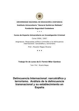Delincuencia Internacional - Instituto Universitario General Gutiérrez