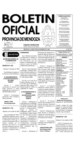 decretos - Gobernación de Mendoza