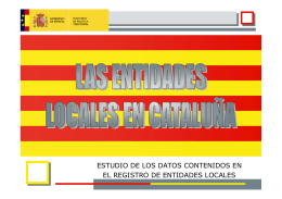 las entidades locales en cataluña - Ministerio de Administraciones