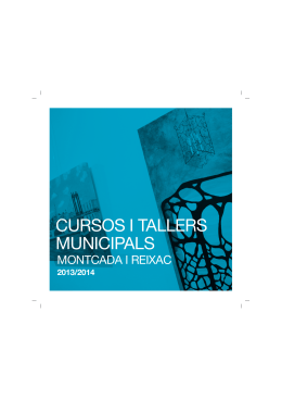 CURSOS I TALLERS MUNICIPALS - Ajuntament de Montcada i