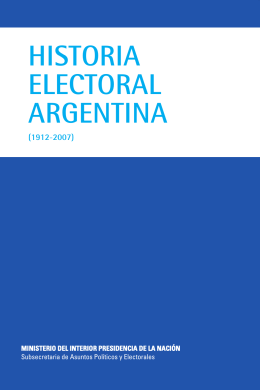 Historia Electoral Argentina (1912 - 2007)