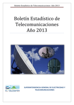 Boletín Estadístico de Telecomunicaciones Año 2013