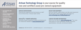 Artisan Technology Group is your source for quality new and