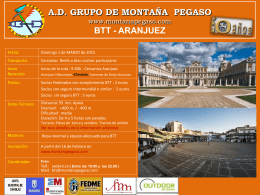 BTT - Aranjuez - Grupo de Montaña Pegaso