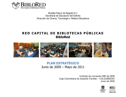 Descargar Plan Estratégico 2009 - Red Capital de Bibliotecas