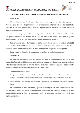 Anexo VIII - Real Federación Española de Billar