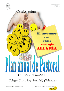 Plan Anual de Pastoral 2014-15